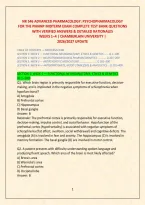 NR 546 ADVANCED PHARMACOLOGY&colon; PSYCHOPHARMACOLOGY  &NewLine;FOR THE PMHNP MIDTERM EXAM COMPLETE TEST BANK QUESTIONS WITH VERIFIED ANSWERS & DETAILED RATIONALES  WEEKS 1&ndash;4 &vert; CHAMBERLAIN UNIVERSITY &vert; 2026&sol;2027 UPDATE