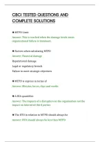 CBCI TESTED QUESTIONS AND&NewLine;COMPLETE SOLUTIONS&NewLine;