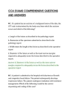 CCA EXAMS COMPREHENSIVE QUESTIONS&NewLine;AND ANSWERS&NewLine;