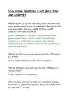 CCA EXAMS ESSENTIAL STUDY QUESTIONS&NewLine;AND ANSWERS