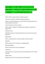 Walden NURS 6501 Final Exam&colon; 137 Practice Questions with Correct Answers &lpar;2026&sol;2027 Edition&rpar;