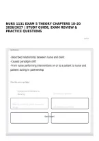 NURS 1131 EXAM 5 THEORY CHAPTERS 18&ndash;20 2026&sol;2027 &vert; STUDY GUIDE&comma; EXAM REVIEW & PRACTICE QUESTIONS