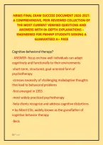 NR605 Final Exam Success Document 2026-2027 &ndash; ACTUAL EXAM PREP &vert; 150&plus; Verified Q&A &vert; Psychotherapy&comma; Group Therapy&comma; Trauma & Lifespan Development for PMHNP