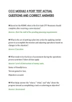 CCC MODULE 4 POST TEST ACTUAL&NewLine;QUESTIONS AND CORRECT ANSWERS&NewLine;