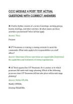 CCC MODULE 4 POST TEST ACTUAL&NewLine;QUESTIONS WITH CORRECT ANSWERS