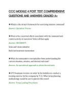CCC MODULE 4 POST TEST COMPREHENSIVE&NewLine;QUESTIONS AND ANSWERS GRADED A&plus;