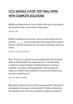 CCC MODULE 4 POST TEST FINAL PAPER&NewLine;WITH COMPLETE SOLUTIONS&NewLine;