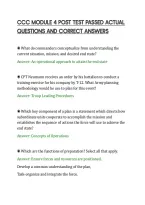 CCC MODULE 4 POST TEST PASSED ACTUAL&NewLine;QUESTIONS AND CORRECT ANSWERS