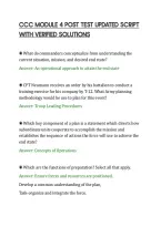 CCC MODULE 4 POST TEST UPDATED SCRIPT&NewLine;WITH VERIFIED SOLUTIONS&NewLine;