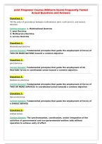 Joint Firepower Course &lpar;Midterm Exam&rpar; Frequently Tested&NewLine;Actual Questions and Answers