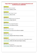 Kappa Alpha Psi Cumulative Test 1 Expected Questions and&NewLine;Verified Answers &lpar;2026-2027&rpar;