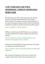 CCEP COMPLIANCE AND ETHICS&NewLine;PROFESSIONAL COMPLETE CERTIFICATION&NewLine;REVIEW GUIDE&NewLine;