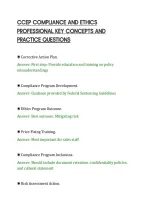 CCEP COMPLIANCE AND ETHICS&NewLine;PROFESSIONAL KEY CONCEPTS AND&NewLine;PRACTICE QUESTIONS