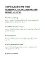 CCEP COMPLIANCE AND ETHICS&NewLine;PROFESSIONAL PRACTICE QUESTIONS AND&NewLine;DETAILED SOLUTIONS