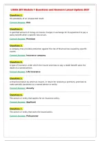 LOMA 281 Module 1 Questions and Answers Latest Update 2027&NewLine;