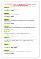 LSU Biology 1201 Exam 1 Gregg Updated Actual Questions and&NewLine;Correct Answers &lpar;2026-2027&rpar;