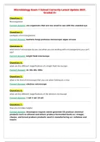 Microbiology Exam 1 Solved Correctly Latest Update 2027&comma;&NewLine;Graded A&plus;