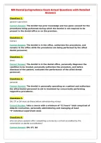 MN Dental Jurisprudence Exam Actual Questions with Detailed&NewLine;Answers&NewLine;