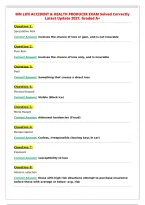 MN LIFE ACCIDENT & HEALTH PRODUCER EXAM Solved Correctly&NewLine;Latest Update 2027&comma; Graded A&plus;