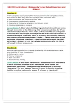 NBCOT Practice Exam 1 Frequently Tested Actual Questions and&NewLine;Answers
