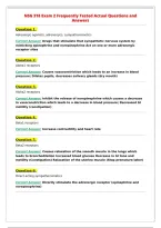 NSG 318 Exam 2 Frequently Tested Actual Questions and&NewLine;Answers