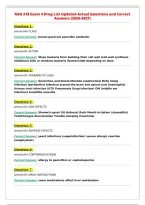 NSG 318 Exam 4 Drug List Updated Actual Questions and Correct&NewLine;Answers &lpar;2026-2027&rpar;