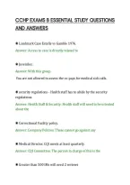 CCHP EXAMS B ESSENTIAL STUDY QUESTIONS&NewLine;AND ANSWERS&NewLine;