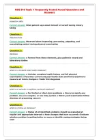 NSG-316 Topic 1 Frequently Tested Actual Questions and&NewLine;Answers