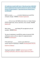 ATI medications mental health Exam &vert;&vert; Most Recent Exam 2026&vert;2027 &NewLine;Actual Complete Real Exam Questions And Correct Answers &lpar;Verified &NewLine;Answers&rpar; Already Graded A&plus; &vert; Guaranteed Success&excl; Newest Exam &vert; &NewLine;Just Released&excl;&excl; 