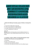 AHIP Final Exam 2027 &ndash; 200&plus; Practice Questions&comma; Answers & Rationales