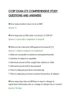 CCRP EXAM 273 COMPREHENSIVE STUDY&NewLine;QUESTIONS AND ANSWERS
