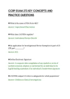 CCRP EXAM 273 KEY CONCEPTS AND&NewLine;PRACTICE QUESTIONS&NewLine;