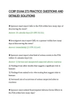 CCRP EXAM 273 PRACTICE QUESTIONS AND&NewLine;DETAILED SOLUTIONS&NewLine;