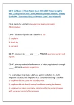 OSHA 510 Exam &vert;&vert; Most Recent Exam 2026&vert;2027 Actual Complete &NewLine;Real Exam Questions And Correct Answers &lpar;Verified Answers&rpar; Already &NewLine;Graded A&plus; &vert; Guaranteed Success&excl; Newest Exam &vert; Just Released&excl;&excl; 