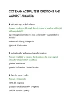 CCT EXAM ACTUAL TEST QUESTIONS AND&NewLine;CORRECT ANSWERS&NewLine;