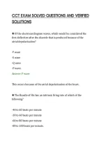 CCT EXAM SOLVED QUESTIONS AND VERIFIED&NewLine;SOLUTIONS&NewLine;
