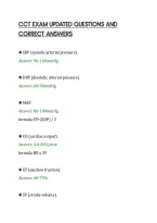CCT EXAM UPDATED QUESTIONS AND&NewLine;CORRECT ANSWERS