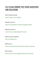CCT EXAM VERIFIED TEST PAPER QUESTIONS&NewLine;AND SOLUTIONS