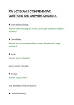 PSY 657 EXAM 2 COMPREHENSIVE&NewLine;QUESTIONS AND ANSWERS GRADED A&plus;