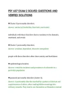 PSY 657 EXAM 2 SOLVED QUESTIONS AND&NewLine;VERIFIED SOLUTIONS