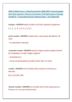 HESI A2 Math Exam &vert;&vert; Most Recent Exam 2026&vert;2027 Actual Complete &NewLine;Real Exam Questions And Correct Answers &lpar;Verified Answers&rpar; Already &NewLine;Graded A&plus; &vert; Guaranteed Success&excl; Newest Exam &vert; Just Released&excl;&excl; 