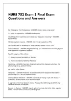 NURS 752 Exam 3 Final Exam Questions and Answers