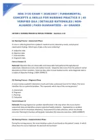 NSG 3130 EXAM 1 &vert; FUNDAMENTAL CONCEPTS & SKILLS FOR NURSING PRACTICE II &vert; 40 VERIFIED Q&A &vert; DETAILED RATIONALES &vert; NGN-ALIGNED &vert; PASS GUARANTEED &ndash; A&plus; GRADED