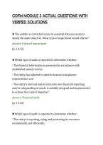 CDFM MODULE 3 ACTUAL QUESTIONS WITH&NewLine;VERIFIED SOLUTIONS&NewLine;