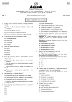 Question paper for practice of animal tissue and biomolecules