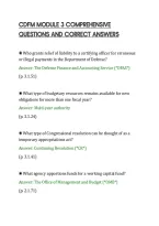 CDFM MODULE 3 COMPREHENSIVE&NewLine;QUESTIONS AND CORRECT ANSWERS