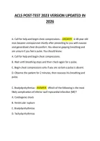 ACLS POST-TEST 2023 VERSION UPDATED IN &NewLine;2026