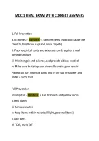 MDC 1 FINAL EXAM WITH CORRECT ANSWERS