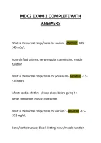 MDC2 EXAM 1 COMPLETE WITH ANSWERS
