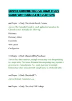 CDW110 COMPREHENSIVE EXAM STUDY&NewLine;GUIDE WITH COMPLETE SOLUTIONS